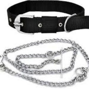 Hanu 25 cm Dog Chain Leash  (Black)