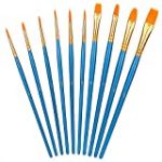 BOSOBO Paint Brushes Set, 2 Pack 20 Pcs Round Pointed Tip Paintbrushes