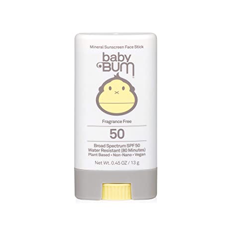 Baby Bum SPF 50 Sunscreen Face Stick | Mineral Roll-On UVA/UVB