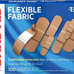 Band-Aid Brand Flexible Fabric Adhesive Bandages for Wound Care & First Aid