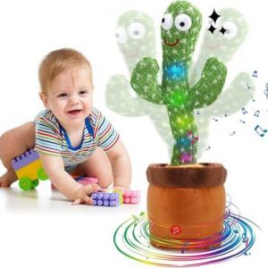 Wembley Dancing Cactus Toy, Talking Game Cactus Toy, 120 Songs Talking Dancing Cactus Toy Can Sing, Talk, Record and Repeat What You Say Decor for Kids & Adult  (Green)