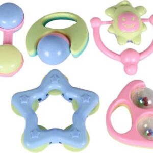 A R ENTERPRISES Infant and Toddlers Bright and Colorful 5 Piece Rattle  (Multicolor)